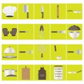 set of kitchen icons. Vector illustration decorative design Royalty Free Stock Photo