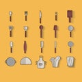 set of kitchen icons. Vector illustration decorative design Royalty Free Stock Photo