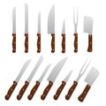 Set of kitchen knifes