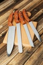 Set of kitchen knifes Royalty Free Stock Photo