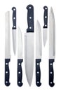 Set of kitchen knives Royalty Free Stock Photo