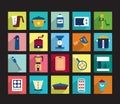 Set of kitchen machine icons.