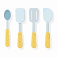 Set of kitchen tools household utensil kitchenware Royalty Free Stock Photo