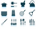 Set kitchen utensil icon Royalty Free Stock Photo