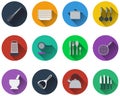 Set kitchen utensil icons Royalty Free Stock Photo