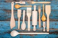 Set kitchen utensils. Accessories for cooking. Royalty Free Stock Photo