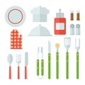 Set kitchen utensils Royalty Free Stock Photo
