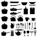 Set of kitchen utensils, illustration Royalty Free Stock Photo