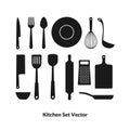 Set of kitchen set vector designs