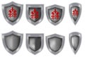 Set of knight shields