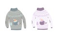 set of knit pullover for winter, ugly sweater
