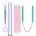 Set of Knitting Tools Royalty Free Stock Photo