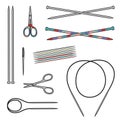 Set of knitting tools. Royalty Free Stock Photo