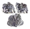 Set of knopite stones cutout on white Royalty Free Stock Photo