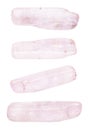 Set of Kunzite lilac Spodumene gemstone isolated