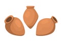 Set of kvevri or Qvevri, large earthenware vessels used for the fermentation, storage and ageing of traditional Georgian