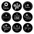 Set labels and bages for sellers including ''thank you'', ''handmade'', ''made