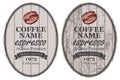 Set of labels for freshly roasted coffee beans