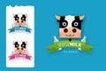 Set of labels and icons for milk