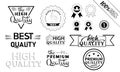 A set of labels that indicate high or premium quality Royalty Free Stock Photo