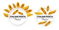 Set of labels for italian pasta, penne