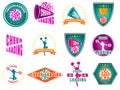 Set of labels, logos for cheerleading Royalty Free Stock Photo