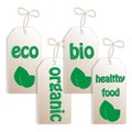 Set of labels for organic food Royalty Free Stock Photo