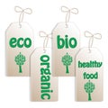 Set of labels for organic food Royalty Free Stock Photo