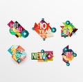 Set of labels, stickers, banners, badges and Royalty Free Stock Photo