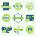 Set of labels and stickers for organic food and drink, and natural products. Vector illustration concepts for web Royalty Free Stock Photo