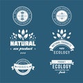 Set of labels and stickers for organic food and drink, and natural products. Vector illustration concepts for web Royalty Free Stock Photo