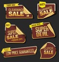 Collection of labels stickers and tags flat design illustration Royalty Free Stock Photo