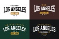 Set labels varsity style, Los Angeles athletic sport typography for t shirt print Royalty Free Stock Photo