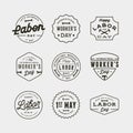 Set of labor day badges. international workers day vector Illustration