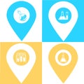 Set of laboratory location map pin pointer icon. Element of map point for mobile concept and web apps. Icon for website design and Royalty Free Stock Photo