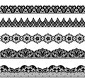 Set lace borders Royalty Free Stock Photo