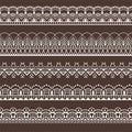 Set of lace borders