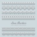 Set of lace borders