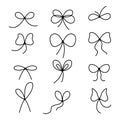 Set of lace bows icon Royalty Free Stock Photo