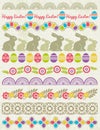 Set of Lace Paper with flower an easter eggs