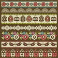 Set of Lace Paper with flower and easter eggs, vector Royalty Free Stock Photo