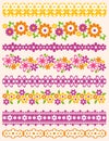 Set of Lace Paper with flower, vector