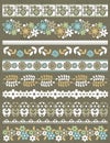 Set of Lace Paper with flower, vector Royalty Free Stock Photo