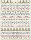 Set of Lace Paper with flower, vector Royalty Free Stock Photo