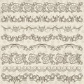 Set of Lace Paper with flower, vector Royalty Free Stock Photo