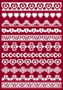 Set of Lace Paper with heart Royalty Free Stock Photo