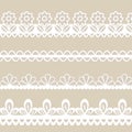 Set of lace vector borders