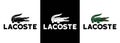 Set of Lacoste logo. Crocodile famous emblem. LACOSTE popular clothing brand. Vector, icon. Zaporizhzhia, Ukraine - May 25, 2021 Royalty Free Stock Photo