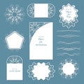 A set of lacy napkins. It can be used as frames, design for tags. Separators for registration of your ideas