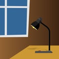 floor and table lamp in flat cartoon style good for infographic element Royalty Free Stock Photo